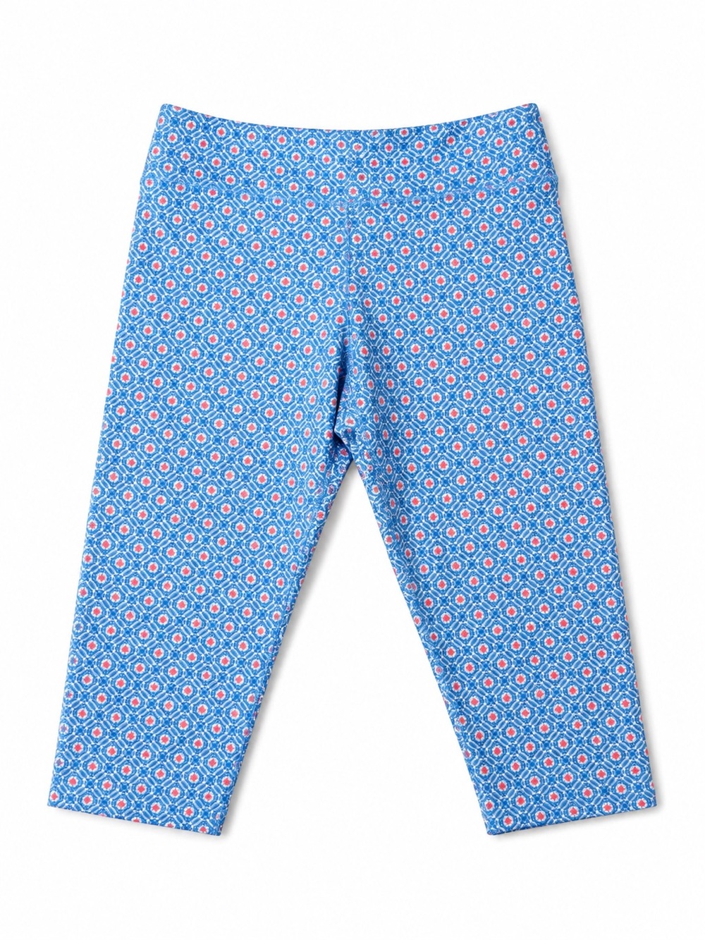 Ladies XL ' Blue Patterned Capri Leggings. “Intro Love the Fit”